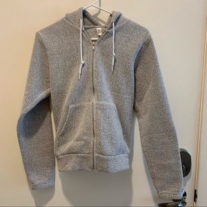 American Apparel textured zip up hoodie